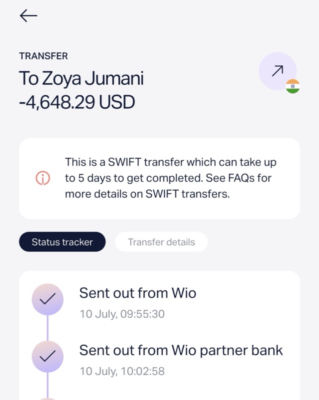 Paycheck sent to a DM setter