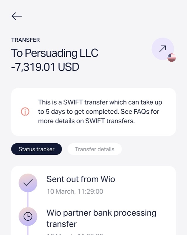 Paycheck sent to a DM setter