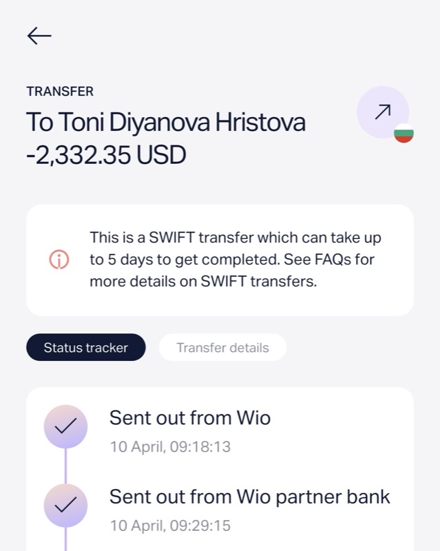 Paycheck sent to a DM setter