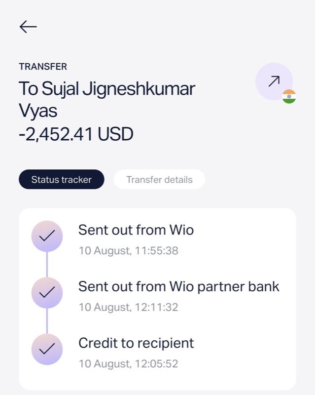 Paycheck sent to a DM setter